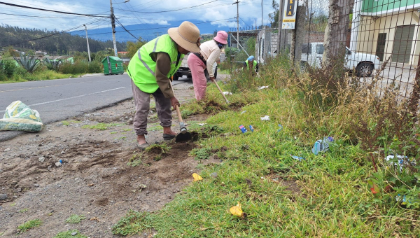 EL GADP PICAIHUA CONTINÚA CON LABORES DE MANTENIMIENTO EN VÍAS Y CUNETAS